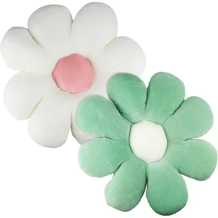 2 Cojines De Flores, Cojín De Asiento con Forma De Flor De Margarita, Cojín Decorativo De Sofá, Cojín Suave para Sala De Estar, Sofá, Dormitorio,Linda Flor Cojín De Felpa Tatami Almohada para - 1