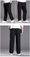 Pantalones Casuales Para Hombre De Algodón Con Bolsillos Pantalones Rectos Sueltos Elasticos Para Trabajo Y Ejercicio Talla Grande Hasta 6XL - details 2