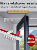 Riel De Cortina Self Adhesivo O Perforado Doble Propósito Para Pared O Techo Silencioso Nano Para Cortinas Y Armarios Blanco Moderno - details 1