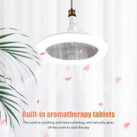 Ventilador de techo LED, 3 velocidades, con control remoto, 3 temperaturas de color, bombilla de bajo consumo superbrillante, rosca E27, ideal para sala de estar y dormitorio, ventilador de techo con cabezal móvil, color blanco. - details 1