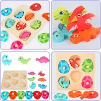 Puzzle De Dinosaurio De Madera Juego Educativo Montessori Para Niños Juguete De Aprendizaje Temprano De 3D Regalo Para Niños De 3-6 Años - details 9