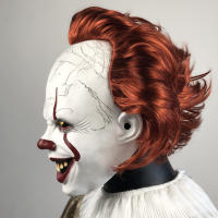 Máscara De Payaso Malvado Pennywise Disfraz De Horror Para Fiesta De Halloween Carnival Latex Inalámbrico Para Adultos Unisex - details 2