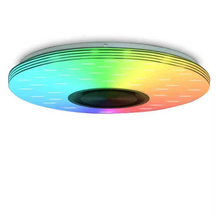 Lámpara de techo LED regulable RGB, luz Musical que cambia de Color con altavoz Bluetooth Dia.30cm, Control remoto + WIFI - 1