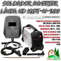 LINEA HD IGBT-N-300 , soldador con electrodos, 300 A de potencia, 4mm de soldadura y 6 potencias. - details 0