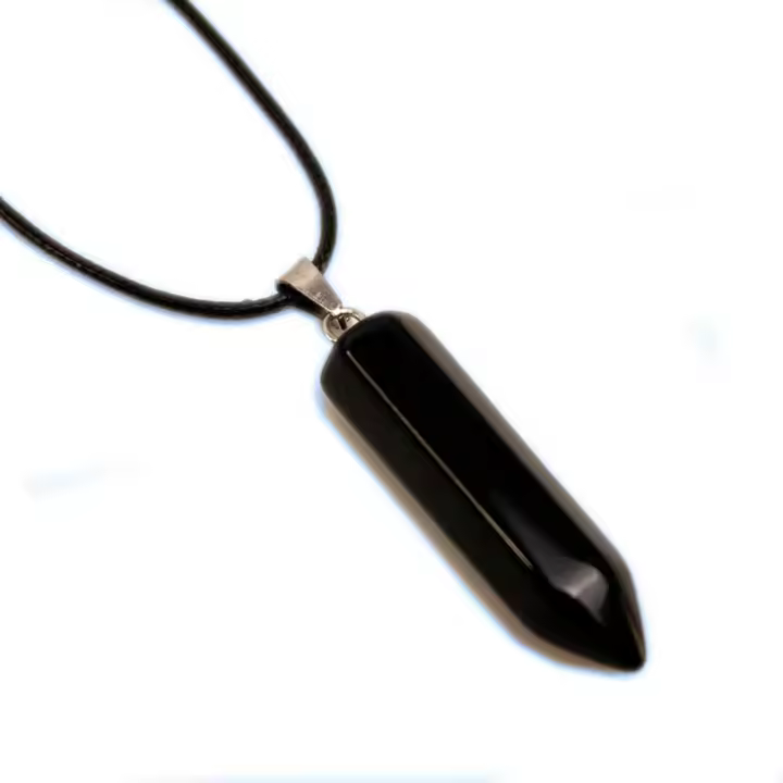 AuraViva | Colgante de Turmalina Negra Natural | Protección Energética – Cuerda Negra | Unisex Estilo Minimalista - 1