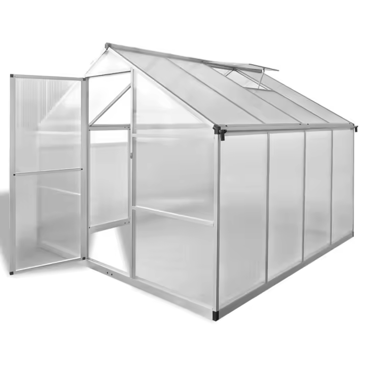 Invernadero de Aluminio reforzado con base 6,05 m² - 1