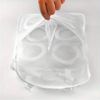 Bolsa De Limpieza Para Zapatos Portátil Malla Para Máquina De Lavado Antideformación Con Cierre De Cremallera Para Viajes Almacenamiento De Ropa Y Zapatos - details 2