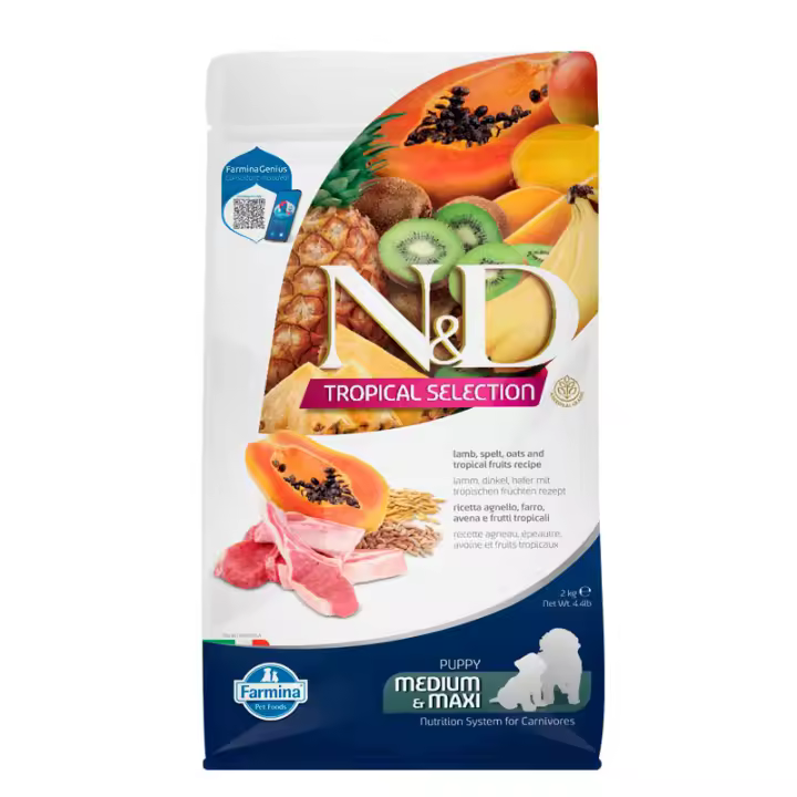 Farmina N&D Tropical Selection Medium / Maxi Pienso de Cordero para Cachorros 10kg - 1