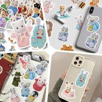 124pcs Pegatinas De Anime Kawaii Milo De Sylvanian Families Cartoon Decoración Para Libro Manual Impermeable Regalo DIY Para Adultos - details 0