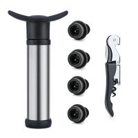 Tapa De Vino Con Bomba De Vacío Preservador De Bebidas De Silicona Negro Ecológico Aerator Para Botellas De Vino - details 8