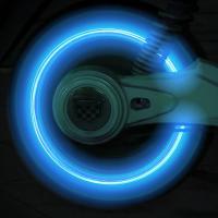 10Pcs Tapones De Válvula Luminosos Azules Para Coche Motocicleta Bicicleta Decoración De Neumáticos Y Eje Capas De Válvula De Térmica ABS - details 1