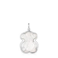 Colgante de oso de piedra preciosa natural de plata esterlina S925, accesorio de collar de bricolaje de lujo que combina con todo - details 35