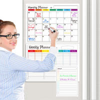 Tablero De Planificación Magnético Para Nevera Con Calendario Mensual Y Semanal Tablero Blanco De Borrado Seco Accesorio De Cocina Tamaño 12*17cm - details 4