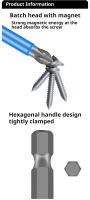 6PC 50mm150mm PH2 Phillips Head Destornillador Bit De Taladro De Hexágono Con Embozo Magnético Antideslizante Largo Alcanzable Para Herramientas Eléctricas - details 3