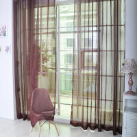 Cortinas De Vidrio Transparente Estilo Moderno Color Sólido Fácil Instalación Para Ventanas Material Poliéster Algodón - details 74