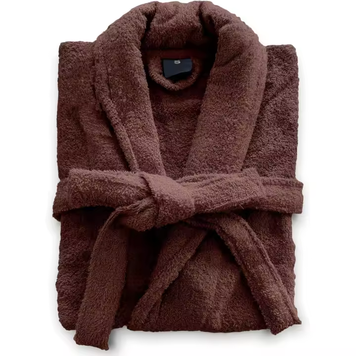 TODOBIEN STORE - Albornoz Baño para Mujer y Hombre 90% Algodón y 10% Poliester, Albornoz Unisex de Ducha Secado Rápido Ideal para Spa, Piscina y Gimnasio(Marron) - 1