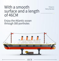 Modelo De Barco Titanic KNEW BUILT Bloques De Construcción Micro Para Niñas Regalo Para Adultos Con Muñecas Kit De Artesanía Decorativa - details 11