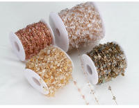 Cadena De Piedras De Cristal Natural Para DIY Joyería Hechas a Medida Cadena De Grava Natural Para Creación De Joyas - details 3