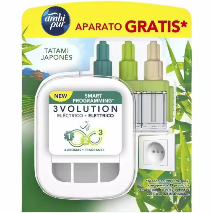Ambipur- 3Volution fragancia Tatami Japones. Recambio + Difusor - 1