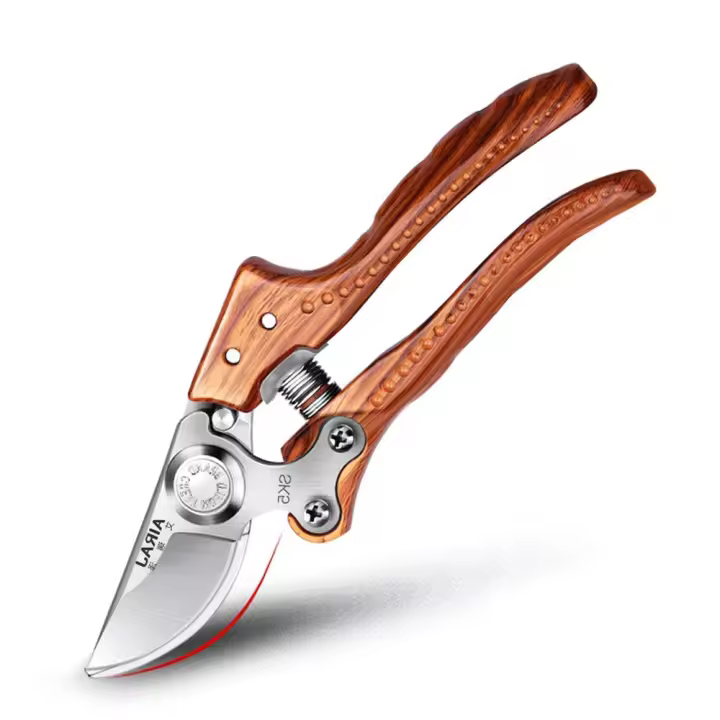 Tijeras de podar con mango de madera Tijeras de podar para jardín Tijeras afiladas Diámetro de corte máximo 25 mm Herramienta de corte de jardinería - 1