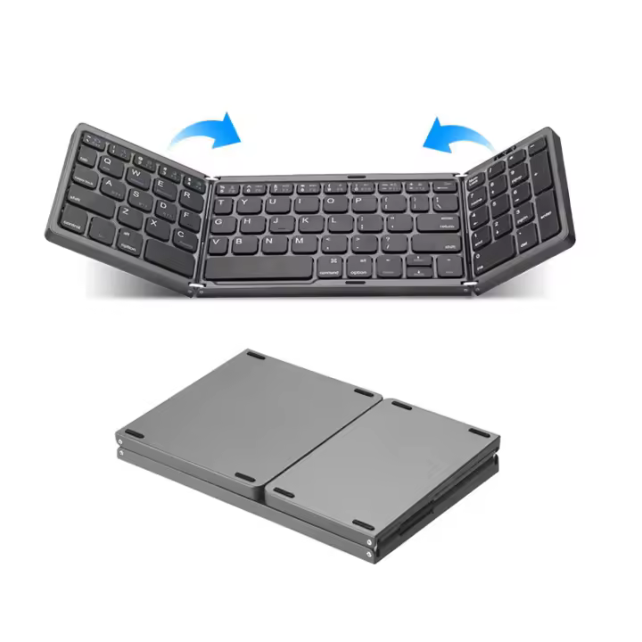 Mini Teclado Portátil Plegable Inalámbrico Bluetooth Para Mac Windows Laptop Tablet Teclado Numérico Delgado Y Ligero - 1