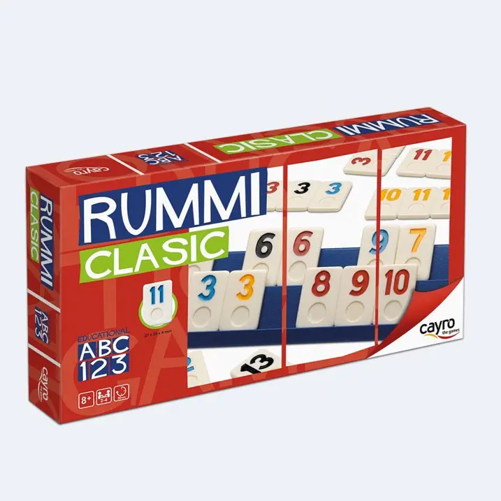 Rummi Clasic 4 Jugadores, Juego de Mesa de Estrategia y Habilidad. Forma combinaciones de números. Juego Familiar y Party Game - 1