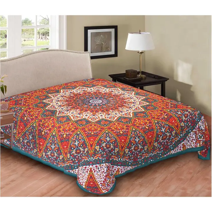 Printex-Tapiz with Estilo de Mandala Indio-220x240 cm- Pareo Manta Picnic,Yoga, Antiarena, Multiusos, Decoracion Cocina, Toalla de Playa - 1