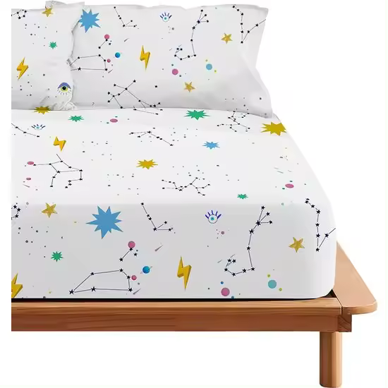 BL BELUM  Bajera Cosmos 100% algodón, bajera 175 hilos - Bajera Extrasuave, confortable y 100% MADE IN SPAIN - 1