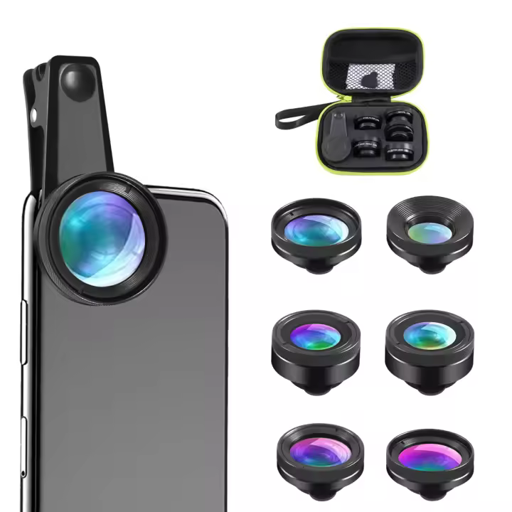 APEXEL-Kit de lentes de cámara 6 en 1, lentes de teléfono móvil para fotógrafo, Macro gran angular, ojo de pez, filtro CPL para iPhone, Xiaomi Mi9, nuevo - 1