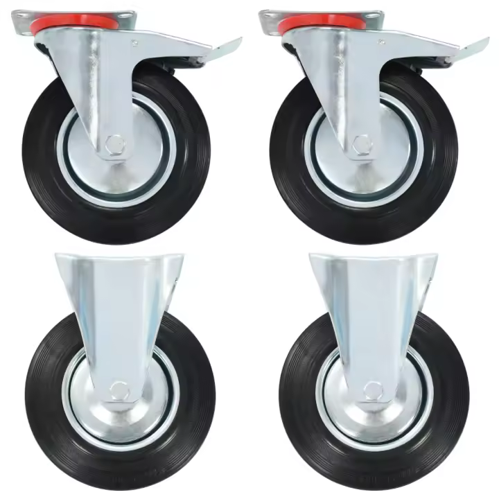 vidaXL Ruedas de transporte 4 unidades 200 mm - 1