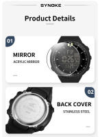 Reloj Deportivo Al Aire Libre Para Hombres Pantalla Grande LED Luminosa Resistente Al Agua Camuflaje Digital Con Alarmas Y Calendario - details 9