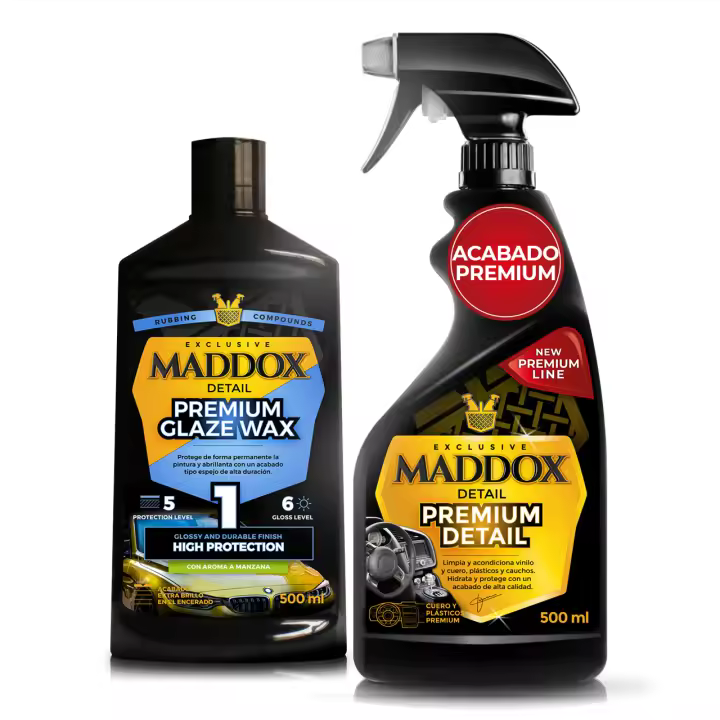 Maddox Detail - Kit de Protección y Brillo para Coche | Premium Detail y Premium Glaze Wax | Limpieza de Interiores y Cera Carnauba para Exteriores - 1