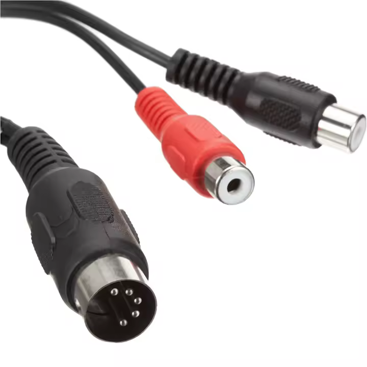 CABLEPELADO Cable Audio Estereo DIN Macho Hembra | Cable DIN de 5 Pines Macho a | Cable Midi a | Estereo | Apto para Sistemas Bang & Olufsen, Naim, Quad | 20 cm - 1