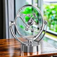 Modelo De Rotación Magnética Wobbler Tierra Movimiento Perpetuo Decoración De Escritorio Única Orbe Planetaria USB Regalo - details 7