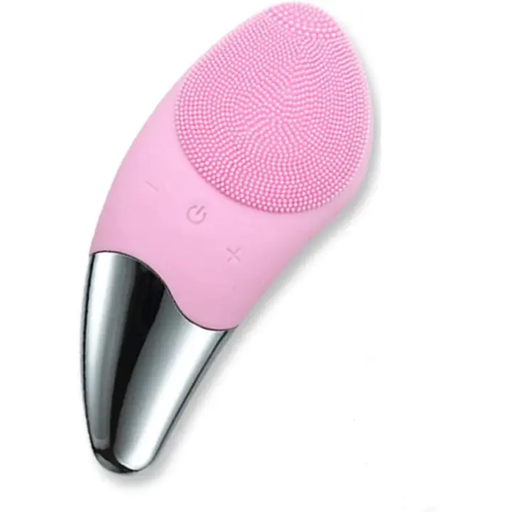 Cepillo de limpieza facial de silicona con cabezal de fregado suave, cuidado de la piel sónico de 6 velocidades y exfoliación, reduce los brotes de acné, elimina los puntos negros, exfolia - 1