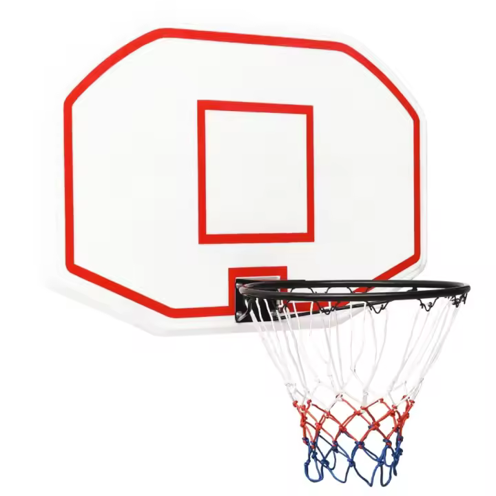 vidaXL Tablero de baloncesto polietileno 109x71x3 cm aro de baloncesto Color Blanco,  Negro, y mas - 1