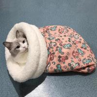 Bolsa De Dormir Para Mascotas De Invierno Cozy Con Tunnel Para Gatos Y Perros Algodón Transpirable Y Cómodo Juguete Para Perros Y Gatos - details 16