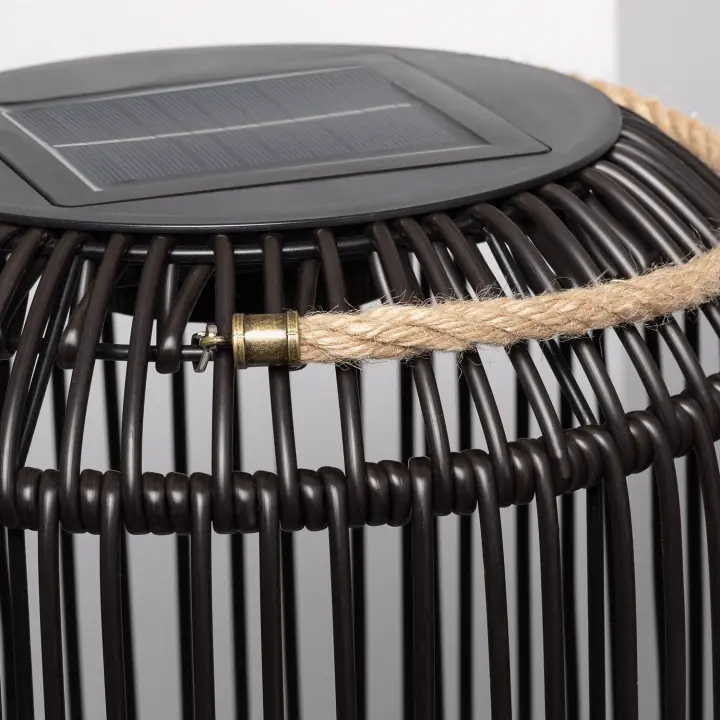 Ledkia Lámpara de Mesa Exterior Solar LED Bhilai Marrón oscuro - 1