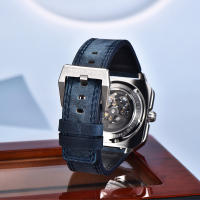Reloj Mecánico Automático Pagani Design 2024 38mm Dial Luminoso Cuadrado 50m Impermeable Tourbillon Para Hombres Con Correa De Cuero Y Cristal De Zafiro - details 5