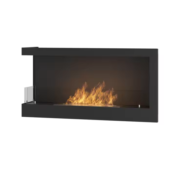 SimpleFire Corner 900 Izquierda con Vidrio Chimenea de Bioetanol empotrada - 1