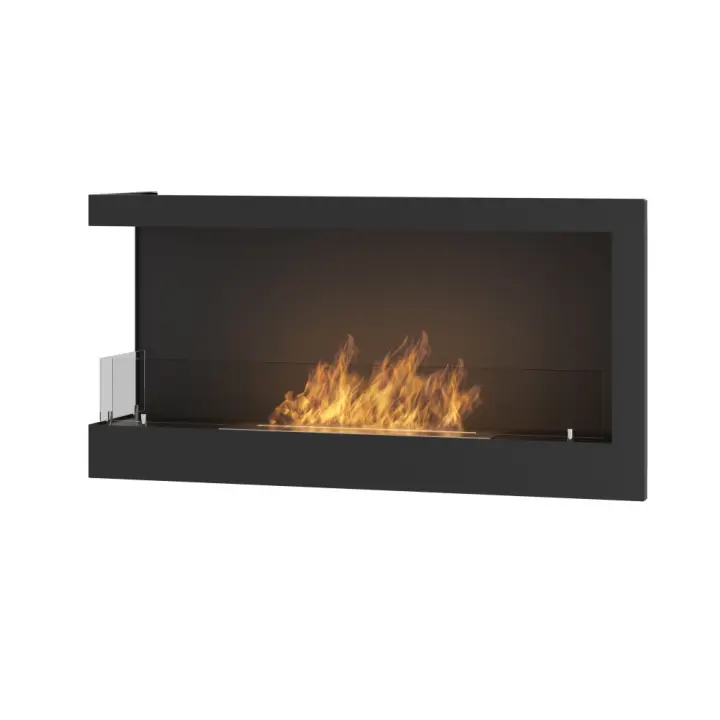 SimpleFire Corner 900 Izquierda con Vidrio Chimenea de Bioetanol empotrada - 1