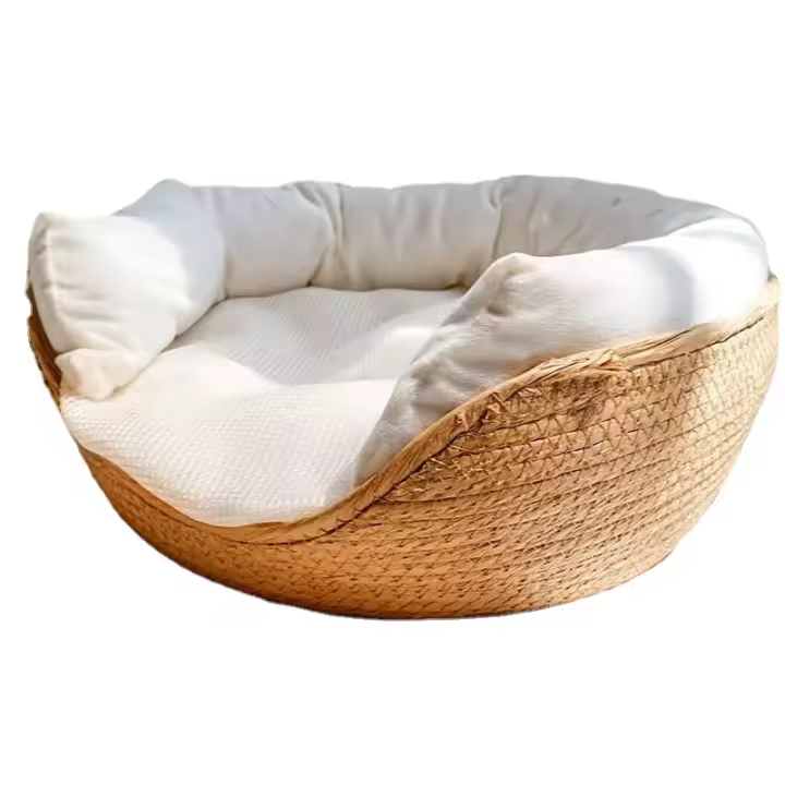 Cama De Mascota Suave Para Gato Y Perro Sofá De Malla De Bambú Cama De Ocasión Cuatro Estaciones Cómoda Cesta Impermeable Con Almohadilla Desmontable Bolsa De Sueño - 1