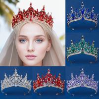 Diadema De Princesa Y Reina Para Boda 1 Pieza Accesorio De Cabello De Luxo Con Rhinestones Decoración De Fiesta Moda - details 0