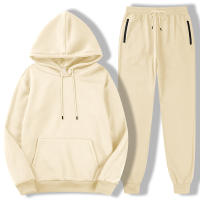 Nuevo Conjunto Deportivo Casual Para Hombres Otoño Invierno Color Sólido Sudadera Con Capucha Y Pantalones Talla S-3XL Tracksuit Para Actividades Diarias - details 9