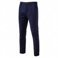 Otoño nuevos pantalones casuales de algodón y lino para hombres pantalones transpirables rectos juveniles de color sólido versátiles para hombres - details 11