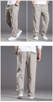 Pantalones Casuales Para Hombre De Algodón Con Bolsillos Pantalones Rectos Sueltos Elasticos Para Trabajo Y Ejercicio Talla Grande Hasta 6XL - details 1