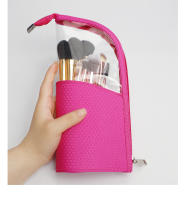 Bolsa De Maquillaje Para Mujer Organizador De Viaje Con Cierre De Cremallera Transparente Y Portador De Cepillos De Maquillaje 1 Pieza - details 10