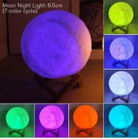 Lámpara De Noche Lunar LED Con Base Y Batería Decoración Para Dormitorio Regalo Para Niños Luz Estelar Para Habitación - details 8