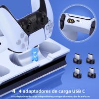 DinoFire Estación De Enfriamiento Rápido Para PS5 Slim Disc/Digital Soporte Vertical Para Gamepad Compatible Con PlayStation 5 - details 7