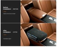 Almohadilla De Consola De Coche Con Almacenamiento Cubierta De Tela De Seda Almohadilla De Apoyo Para Mano De Memoria Espuma Auto Accesorios Interiores - details 2